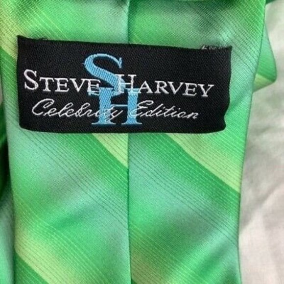 Steve Harvey Celebrity Edition Mens Tie Green - Picture 4 of 5